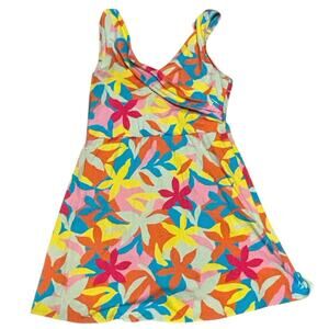 Lands End Plus Size 14 Skirted One Piece Swimsuit Bathing Suit Colorful